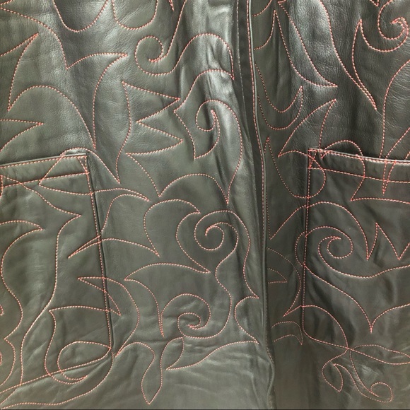 Leather swing coat, NEW - Picture 4 of 5